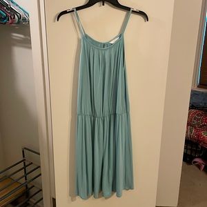 Turquoise, knee-length dress